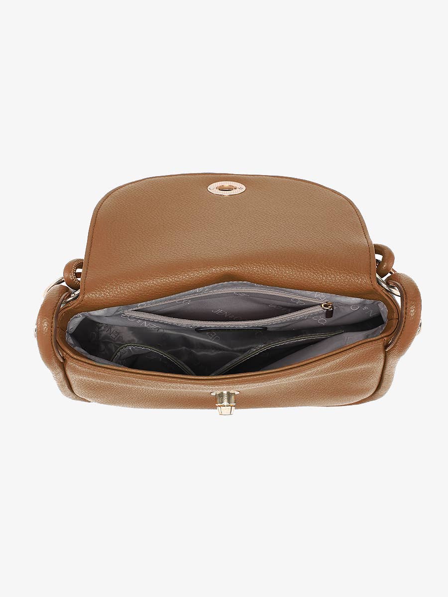 Effie Messenger Satchel Bag w/ Knotted Handle: Prussian Blue