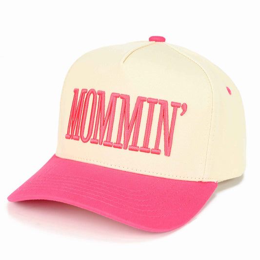 Mommin Trucker Hat: Hot Pink