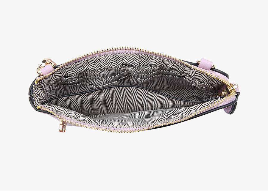 Kendall Crossbody/Wristlet w/ Twist Lock Closure: Mocha