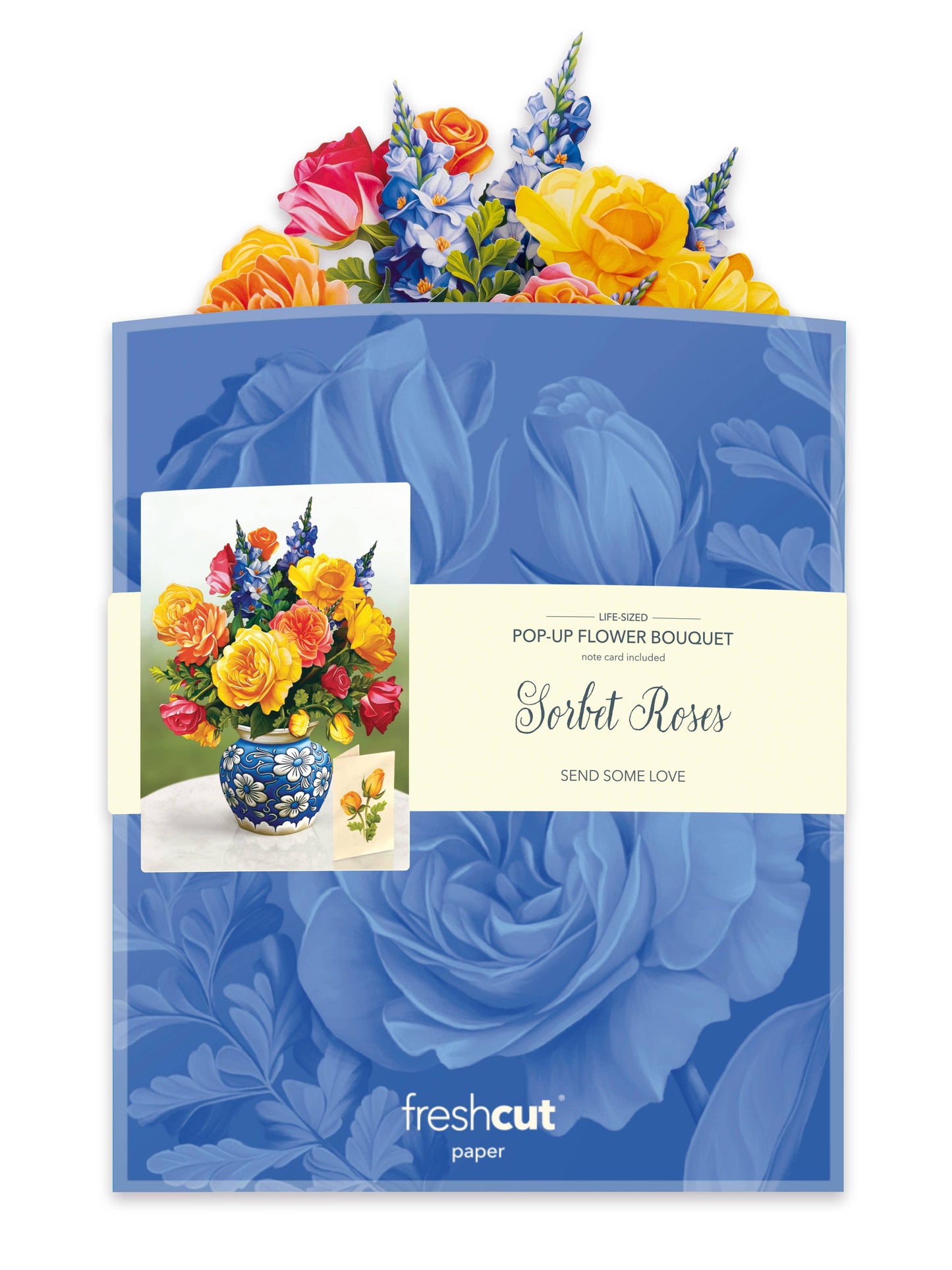 Sorbet Roses (8 Pop-up Greeting Cards)