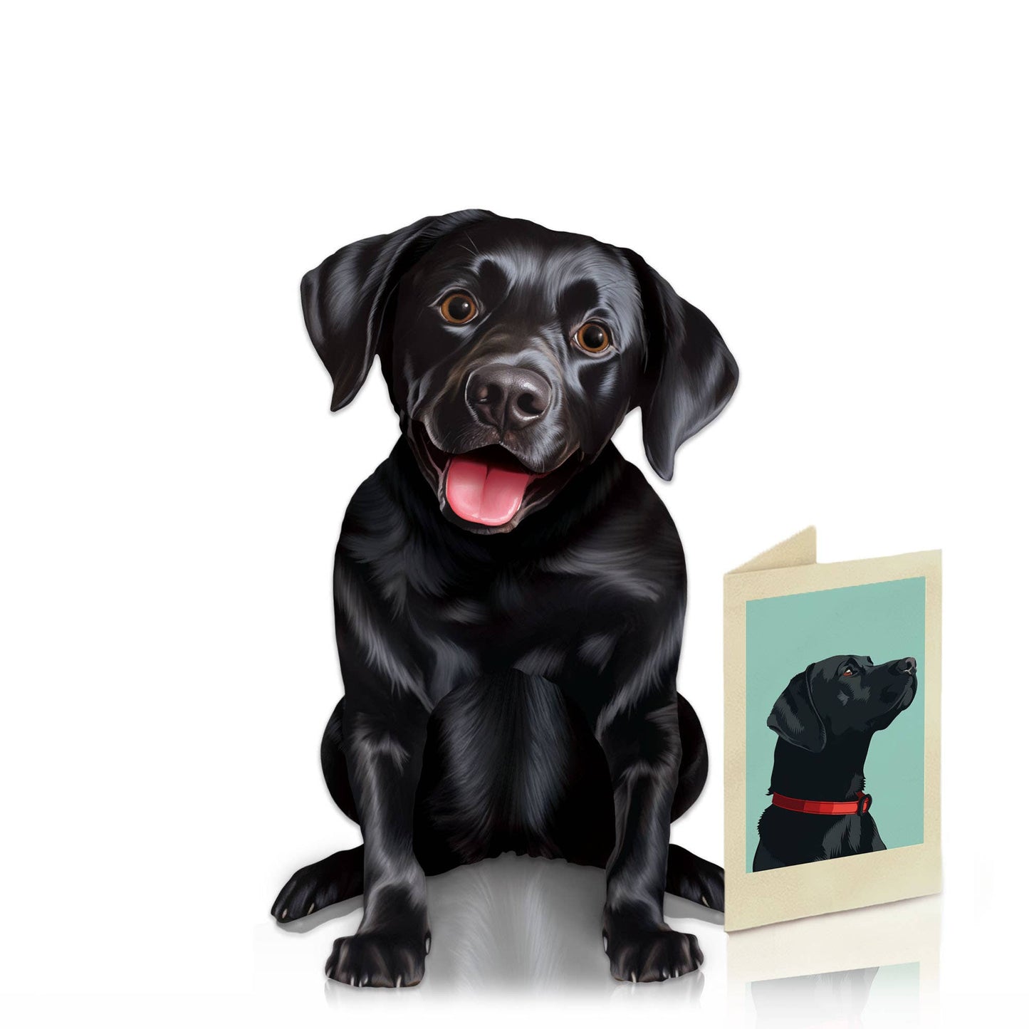 Black Lab Pop Up Card