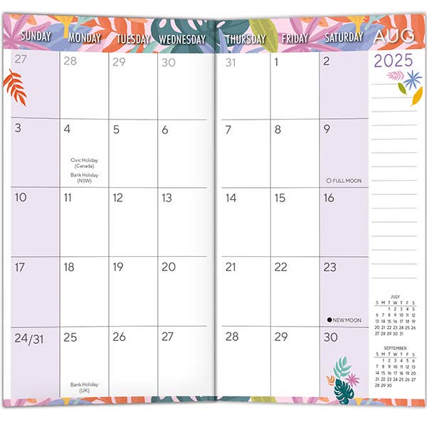 Pastel Tropics 2026 Two-Year-Plus Pocket Planner
