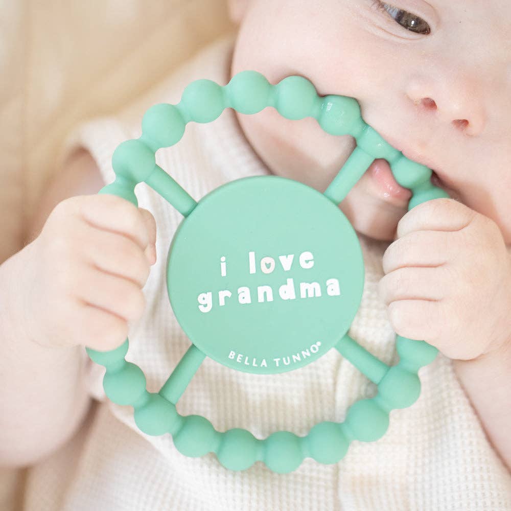 I Love Grandma Happy Teether: Green
