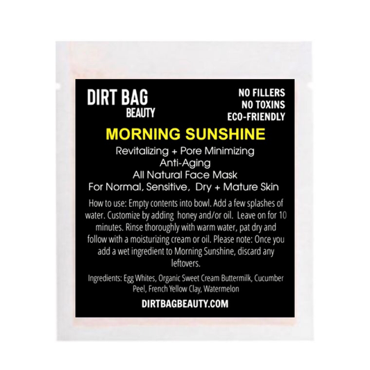 Dirt Bag® Beauty - Facial Mask All Natural - Morning Sunshine Single use