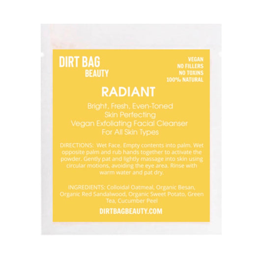 Dirt Bag® Beauty - Exfoliating Vegan Facial Cleanser Radiant Single use