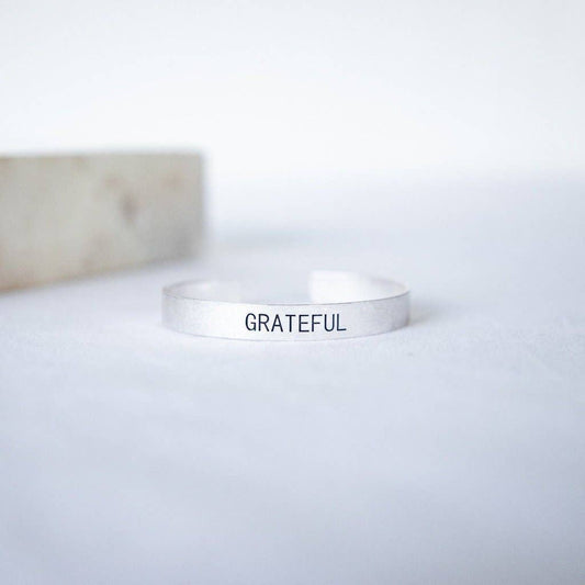 GRATEFUL - Choose Your Word Copper Cuff