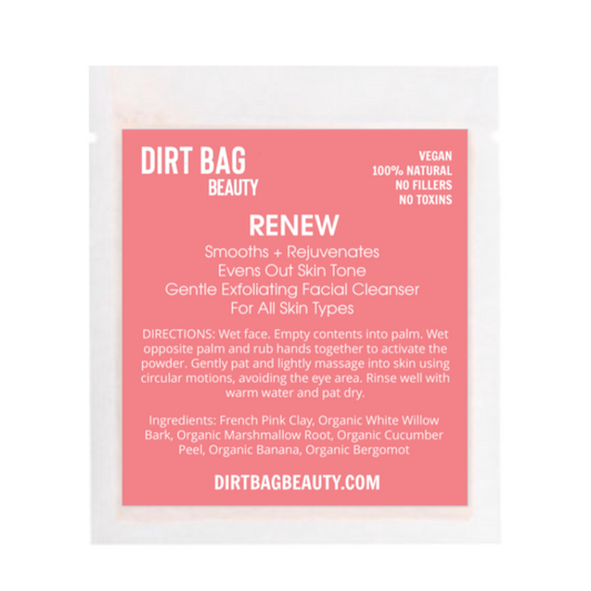 Dirt Bag® Beauty - Exfoliating Vegan Facial Cleanser Renew Single use